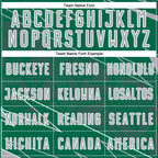 Custom Kelly Green Gray-White Lines Sports Sublimation Soccer Uniform Jersey