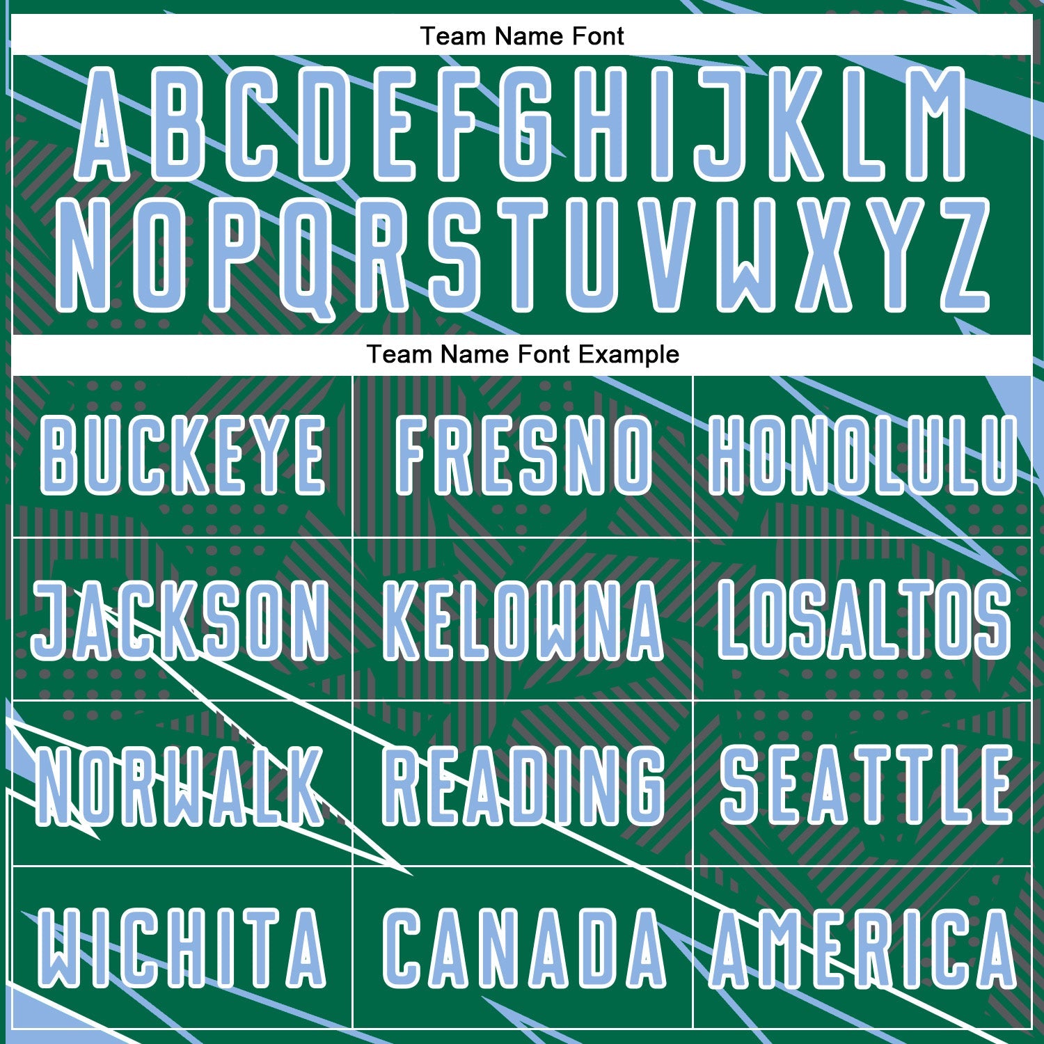 Custom Kelly Green Light Blue-White Lines Sports Sublimation Soccer Uniform Jersey