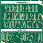 Custom Kelly Green Cream Lines Sports Sublimation Soccer Uniform Jersey