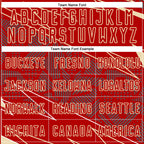 Custom Red Cream Lines Sports Sublimation Soccer Uniform Jersey