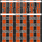 Custom Black Orange-White Pinstripe Line Sports Sublimation Soccer Uniform Jersey