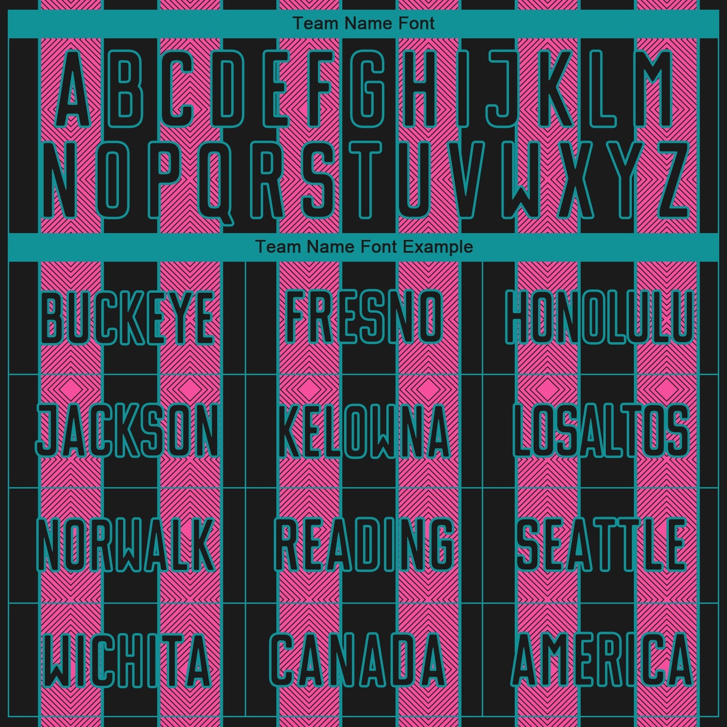 Custom Black Pink-Teal Pinstripe Line Sports Sublimation Soccer Uniform Jersey