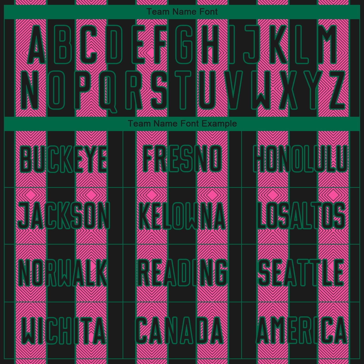 Custom Black Pink-Kelly Green Pinstripe Line Sports Sublimation Soccer Uniform Jersey