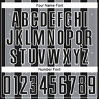 Custom Black Gray-White Pinstripe Line Sports Sublimation Soccer Uniform Jersey