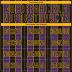 Custom Black Purple-Gold Pinstripe Line Sports Sublimation Soccer Uniform Jersey