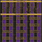 Custom Black Purple-Old Gold Pinstripe Line Sports Sublimation Soccer Uniform Jersey