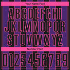 Custom Black Purple-Pink Pinstripe Line Sports Sublimation Soccer Uniform Jersey