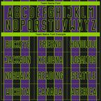 Custom Black Purple-Neon Green Pinstripe Line Sports Sublimation Soccer Uniform Jersey