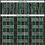 Custom Black Green-White Pinstripe Line Sports Sublimation Soccer Uniform Jersey