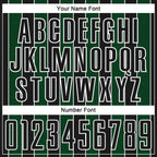 Custom Black Green-White Pinstripe Line Sports Sublimation Soccer Uniform Jersey