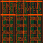 Custom Black Green-Orange Pinstripe Line Sports Sublimation Soccer Uniform Jersey