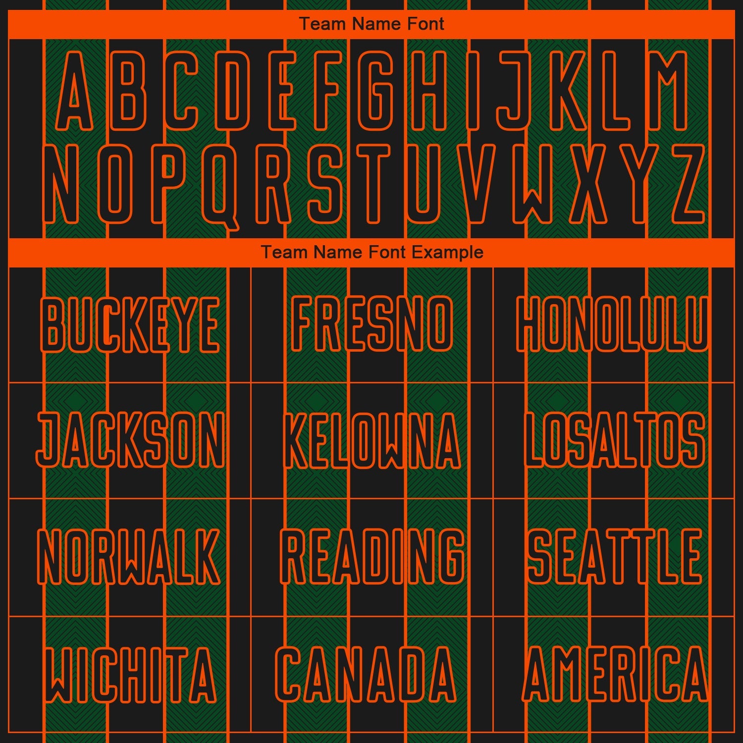 Custom Black Green-Orange Pinstripe Line Sports Sublimation Soccer Uniform Jersey