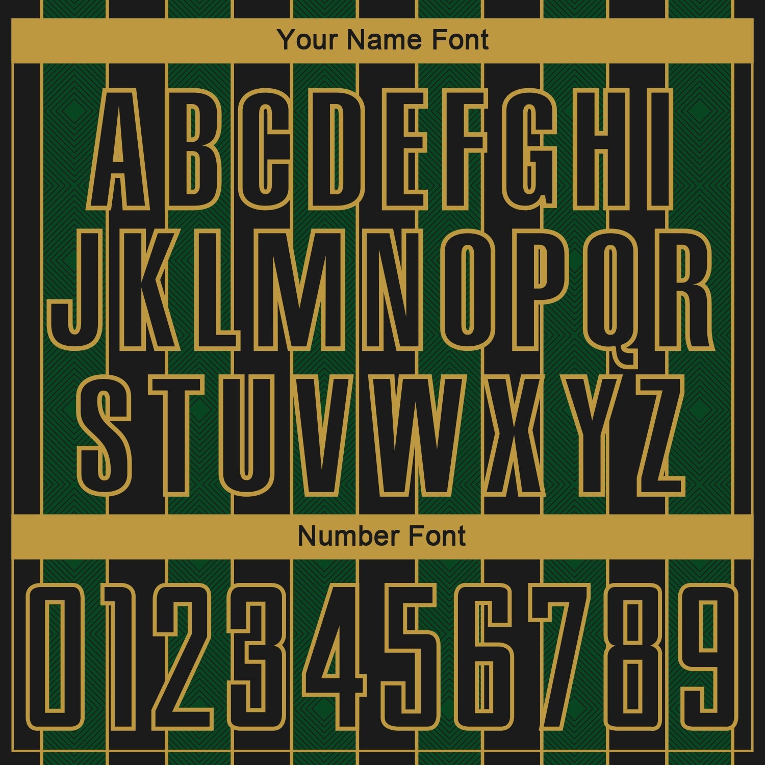 Custom Black Green-Old Gold Pinstripe Line Sports Sublimation Soccer Uniform Jersey