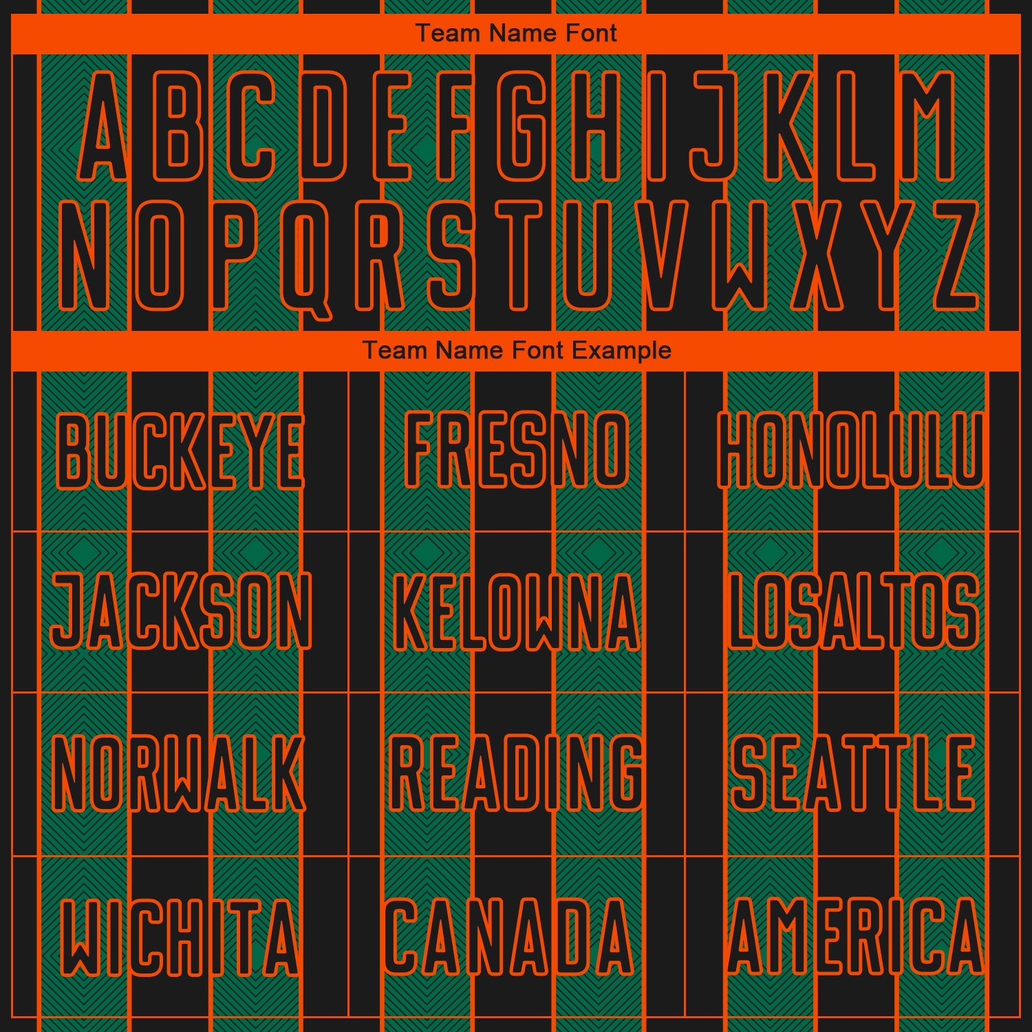 Custom Black Kelly Green-Orange Pinstripe Line Sports Sublimation Soccer Uniform Jersey