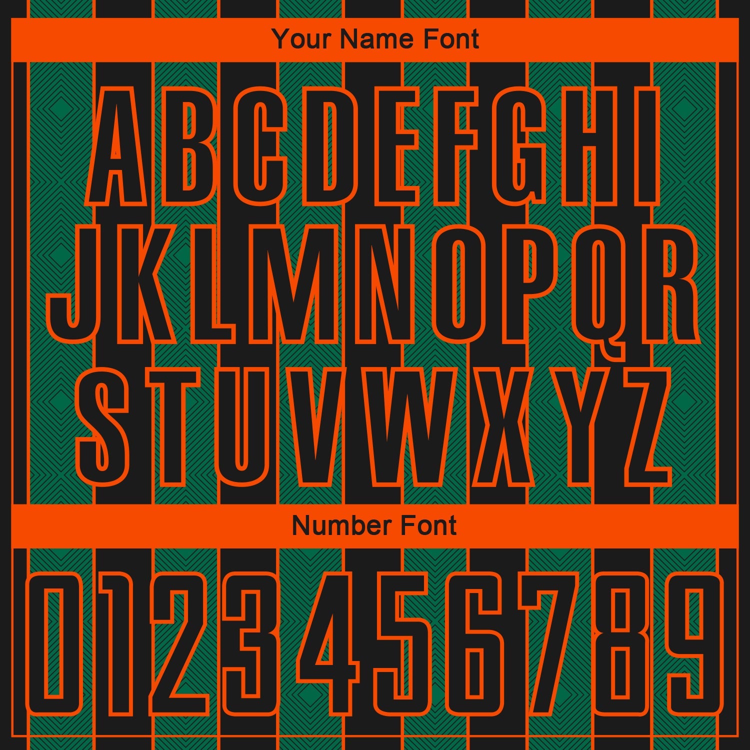 Custom Black Kelly Green-Orange Pinstripe Line Sports Sublimation Soccer Uniform Jersey