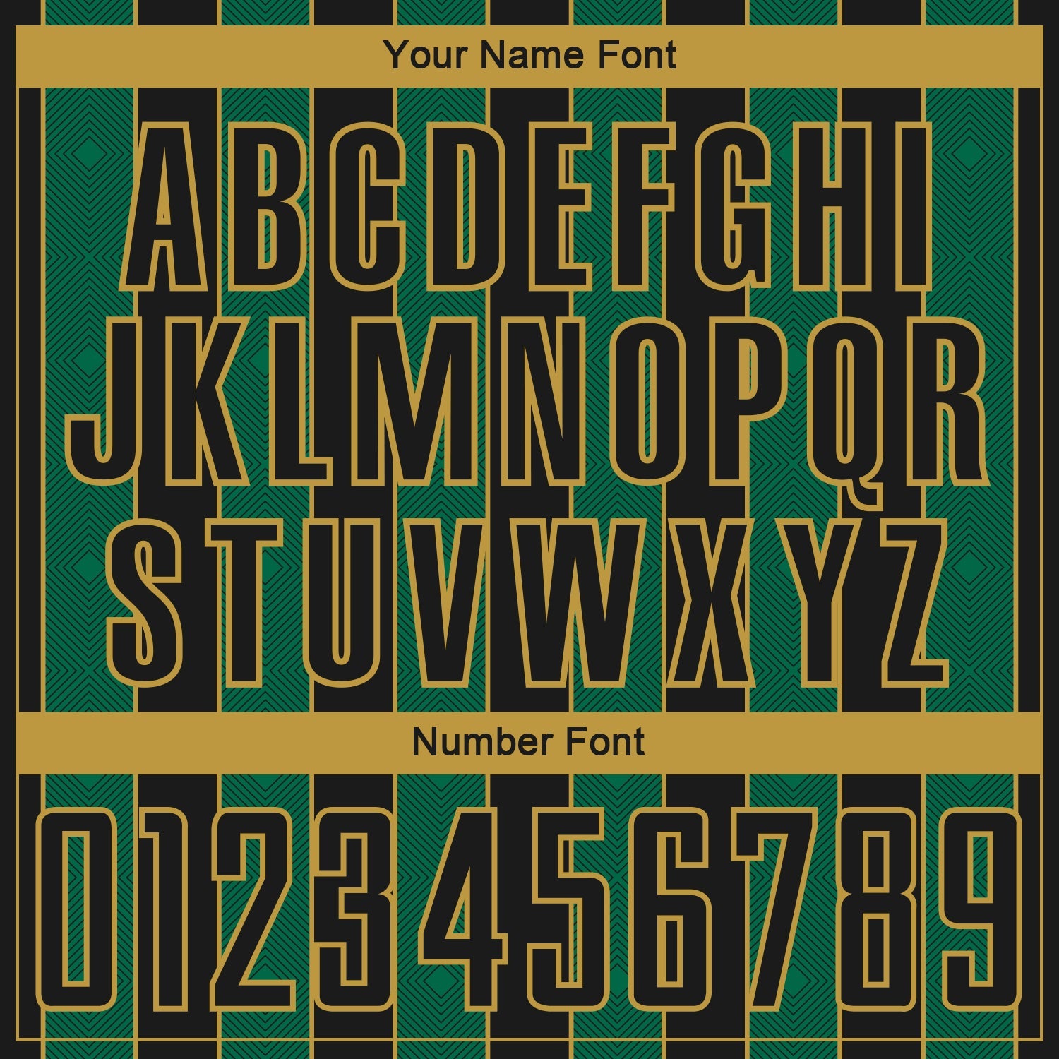 Custom Black Kelly Green-Old Gold Pinstripe Line Sports Sublimation Soccer Uniform Jersey