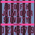 Custom Black Light Blue-Pink Pinstripe Line Sports Sublimation Soccer Uniform Jersey