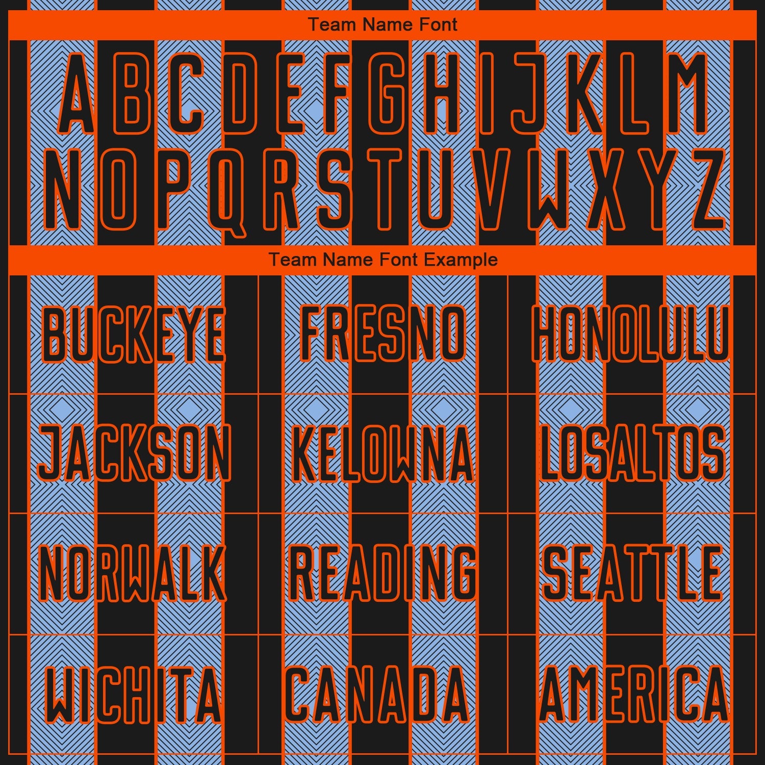 Custom Black Light Blue-Orange Pinstripe Line Sports Sublimation Soccer Uniform Jersey