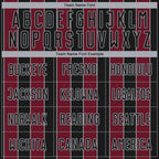 Custom Black Crimson-Gray Pinstripe Line Sports Sublimation Soccer Uniform Jersey