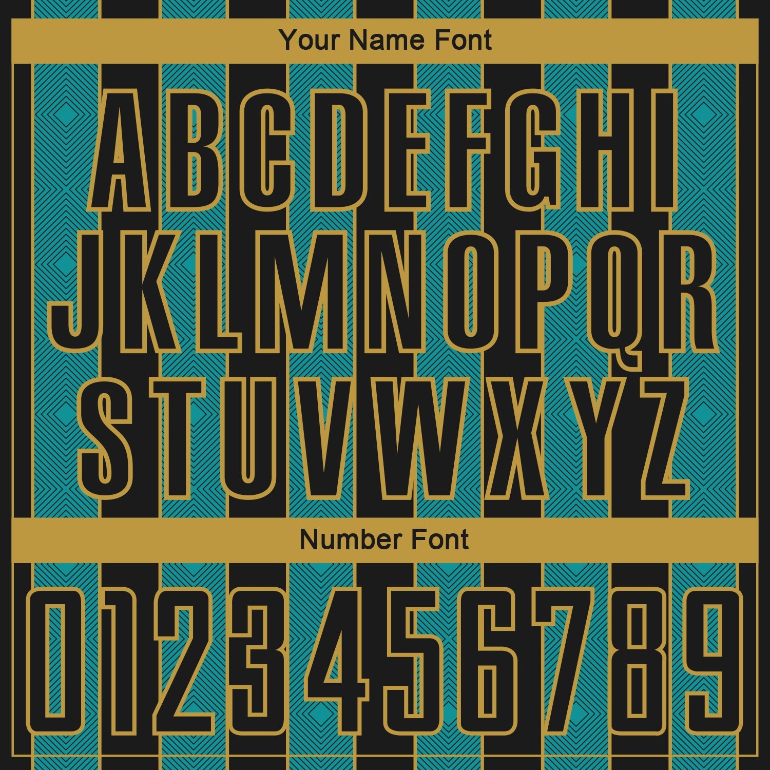 Custom Black Teal-Old Gold Pinstripe Line Sports Sublimation Soccer Uniform Jersey