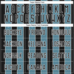 Custom Black Shadow Blue-White Pinstripe Line Sports Sublimation Soccer Uniform Jersey