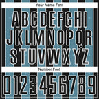 Custom Black Shadow Blue-White Pinstripe Line Sports Sublimation Soccer Uniform Jersey