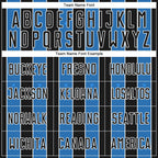 Custom Black Powder Blue-White Pinstripe Line Sports Sublimation Soccer Uniform Jersey