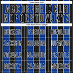 Custom Black Thunder Blue-White Pinstripe Line Sports Sublimation Soccer Uniform Jersey