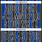 Custom Black Thunder Blue-White Pinstripe Line Sports Sublimation Soccer Uniform Jersey
