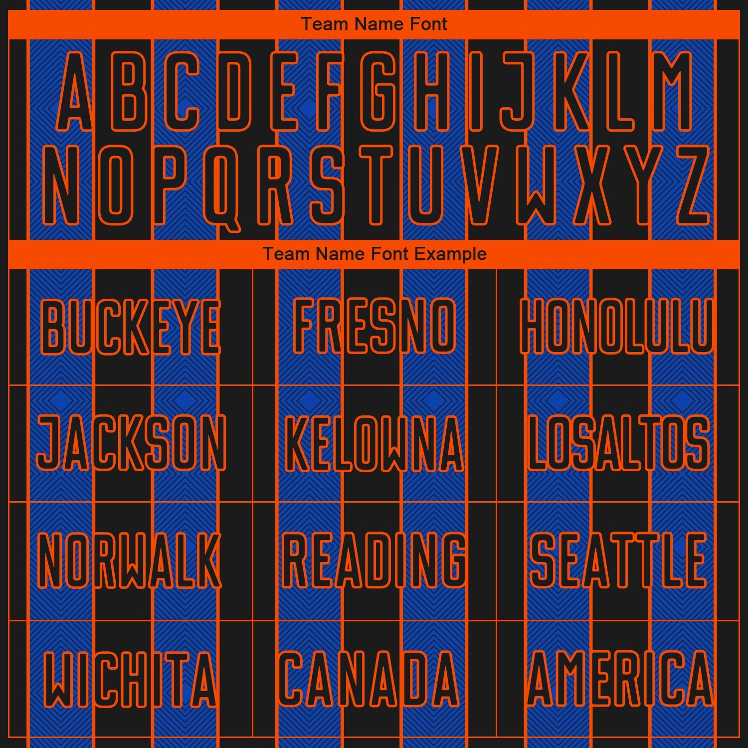 Custom Black Thunder Blue-Orange Pinstripe Line Sports Sublimation Soccer Uniform Jersey