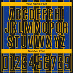 Custom Black Thunder Blue-Gold Pinstripe Line Sports Sublimation Soccer Uniform Jersey