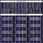 Custom Black Dark Purple-White Pinstripe Line Sports Sublimation Soccer Uniform Jersey