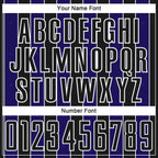 Custom Black Dark Purple-White Pinstripe Line Sports Sublimation Soccer Uniform Jersey