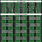 Custom Black Grass Green-White Pinstripe Line Sports Sublimation Soccer Uniform Jersey
