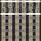 Custom Black Vegas Gold-White Pinstripe Line Sports Sublimation Soccer Uniform Jersey