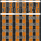 Custom Black Bay Orange-White Pinstripe Line Sports Sublimation Soccer Uniform Jersey