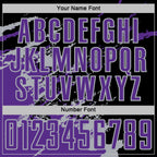Custom Black Purple-Gray Abstract Fragment Art Splash Sports Sublimation Soccer Uniform Jersey
