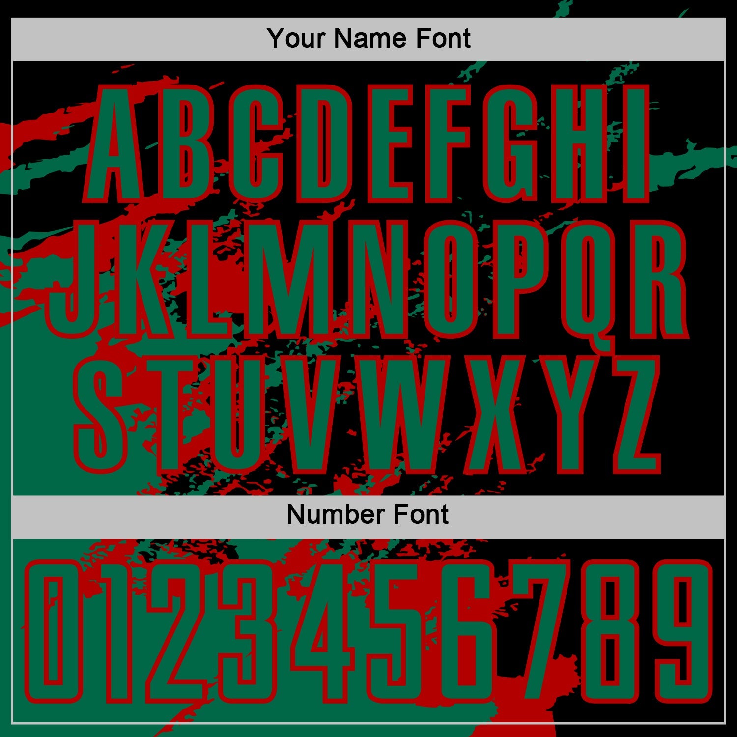 Custom Black Kelly Green-Red Abstract Fragment Art Splash Sports Sublimation Soccer Uniform Jersey