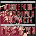 Custom Black Crimson-Cream Abstract Fragment Art Splash Sports Sublimation Soccer Uniform Jersey