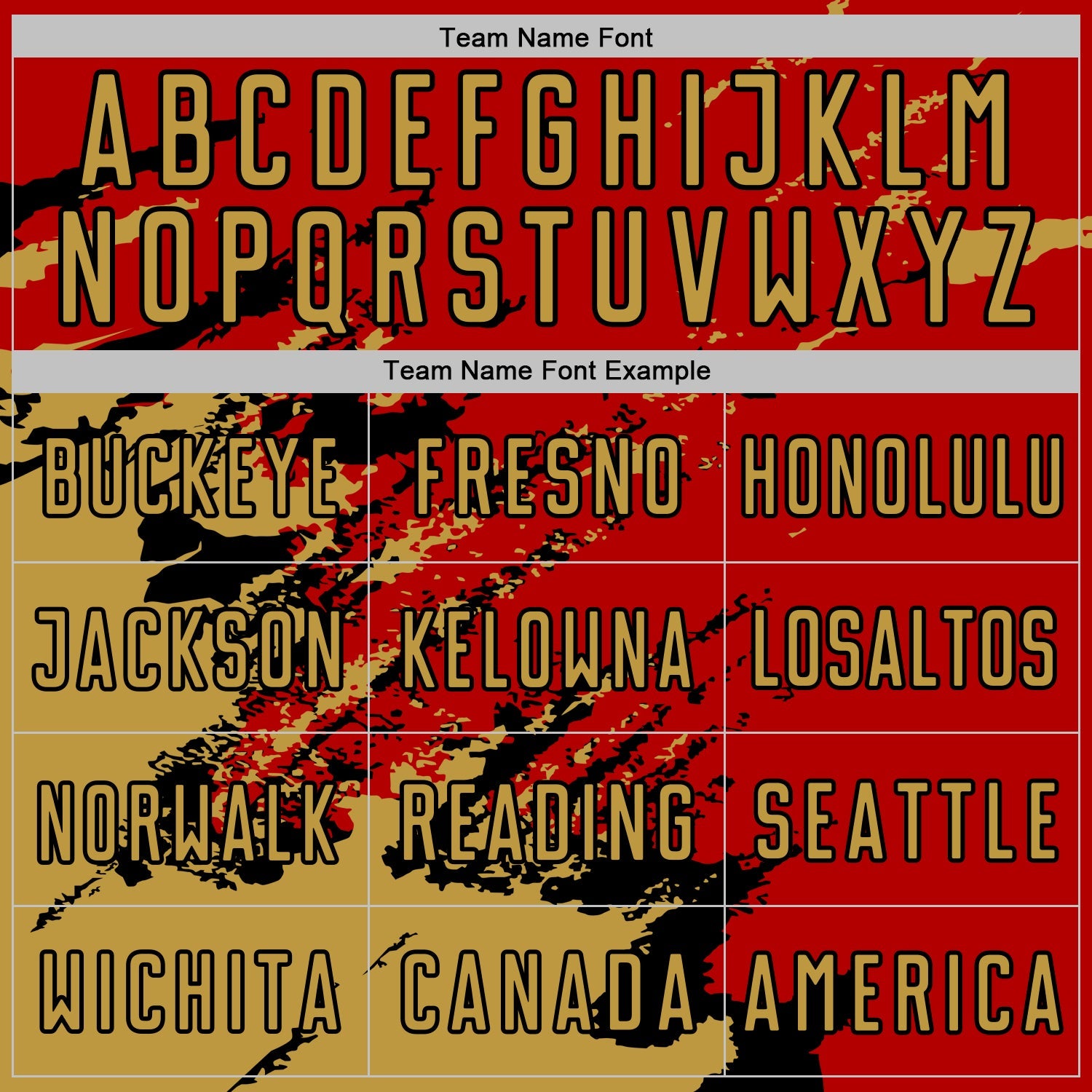 Custom Red Old Gold-Black Abstract Fragment Art Splash Sports Sublimation Soccer Uniform Jersey