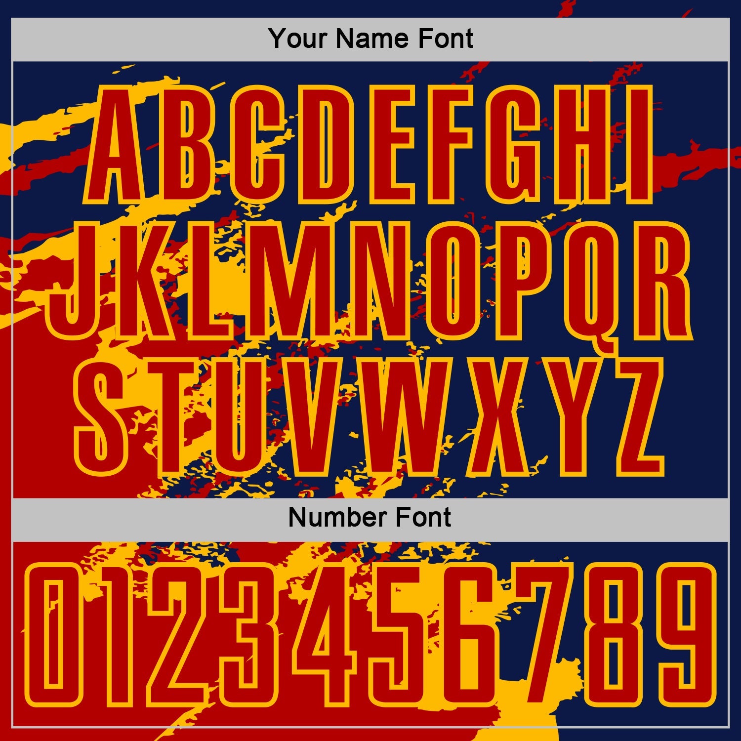 Custom Navy Red-Gold Abstract Fragment Art Splash Sports Sublimation Soccer Uniform Jersey