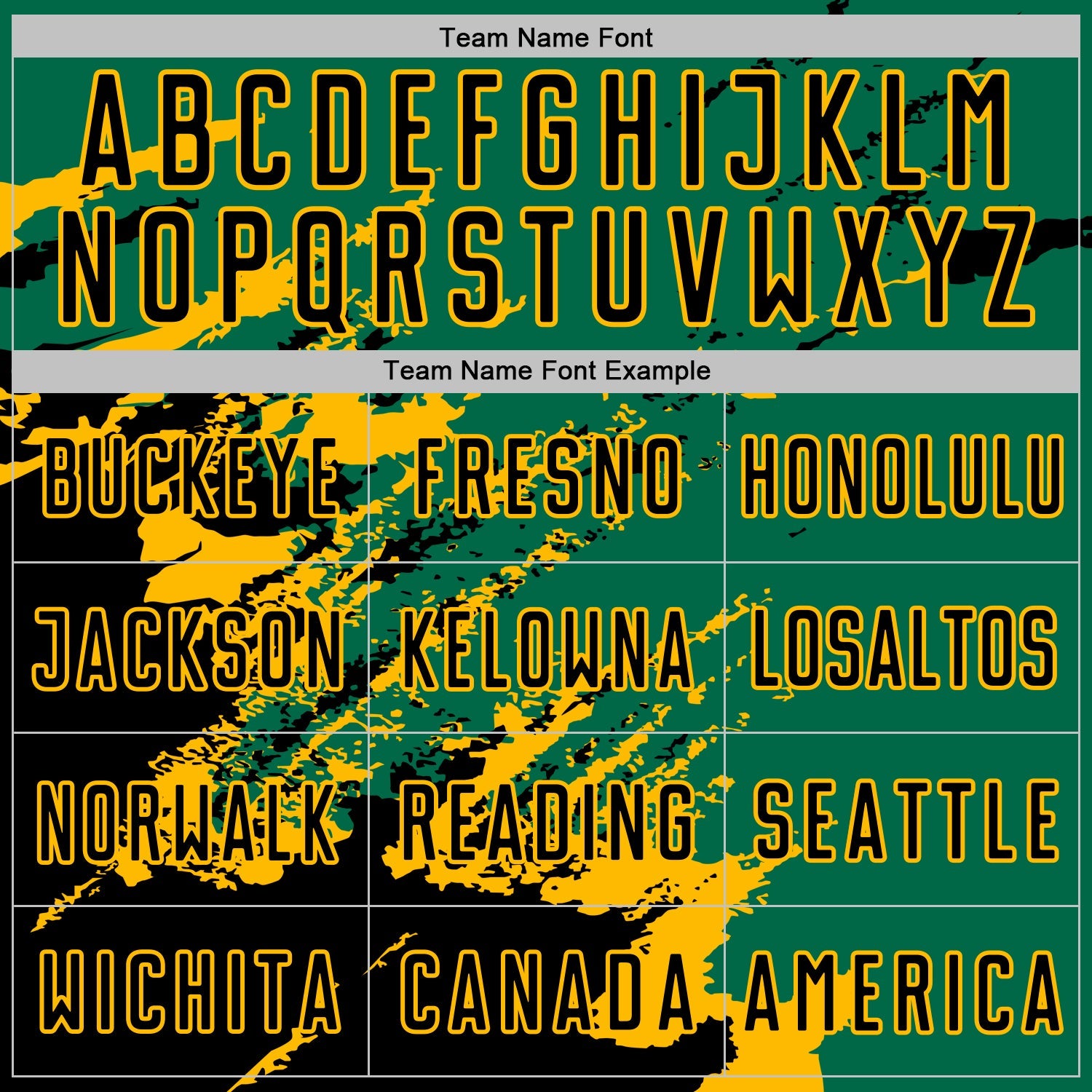 Custom Kelly Green Black-Gold Abstract Fragment Art Splash Sports Sublimation Soccer Uniform Jersey