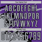 Custom Purple Gray-Black Abstract Fragment Art Splash Sports Sublimation Soccer Uniform Jersey