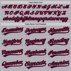 Custom Gray Red-Navy Two-Button Unisex Softball Jersey