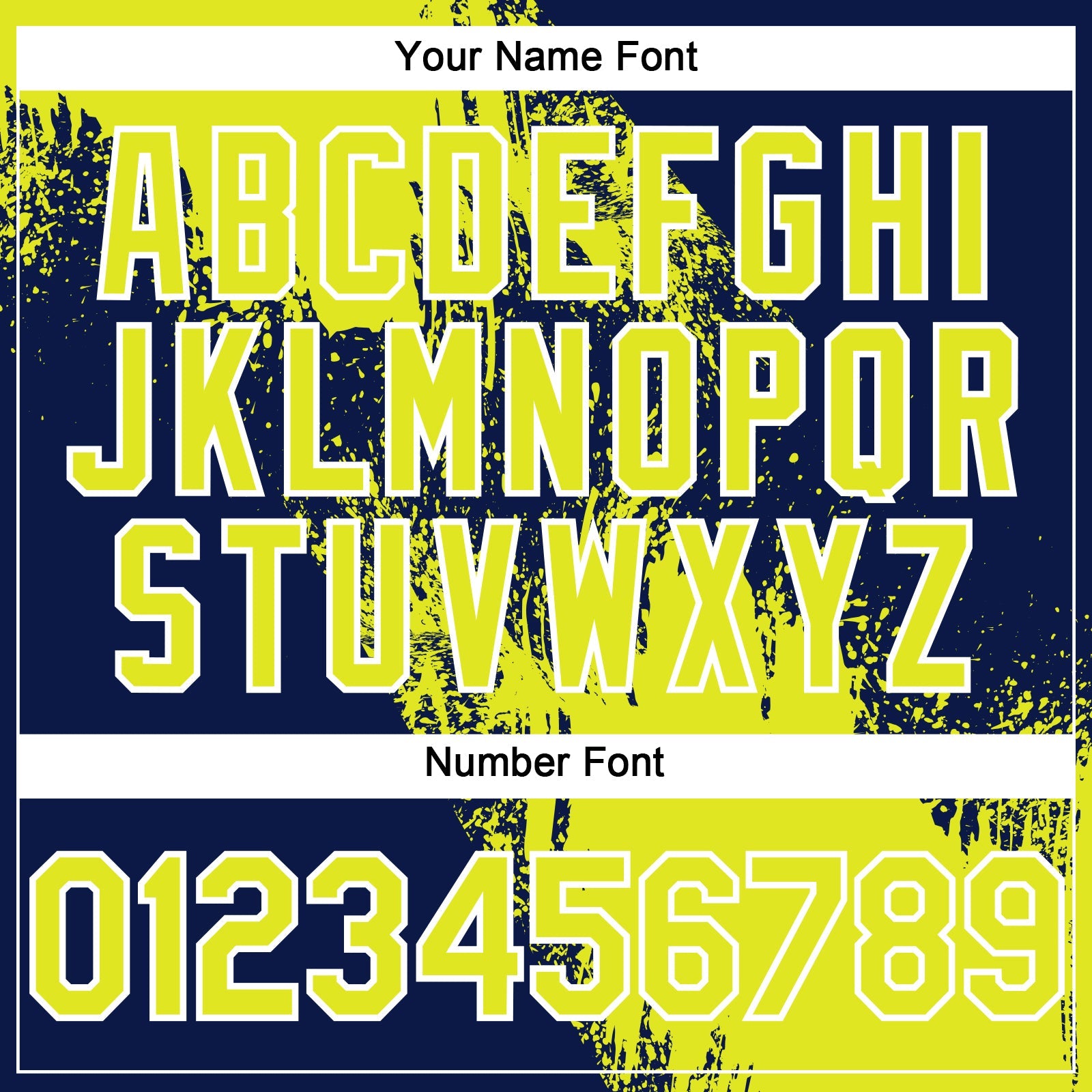 Custom Neon Yellow Navy-White 3D Pattern Abstract Brush Stroke Two-Button Unisex Softball Jersey