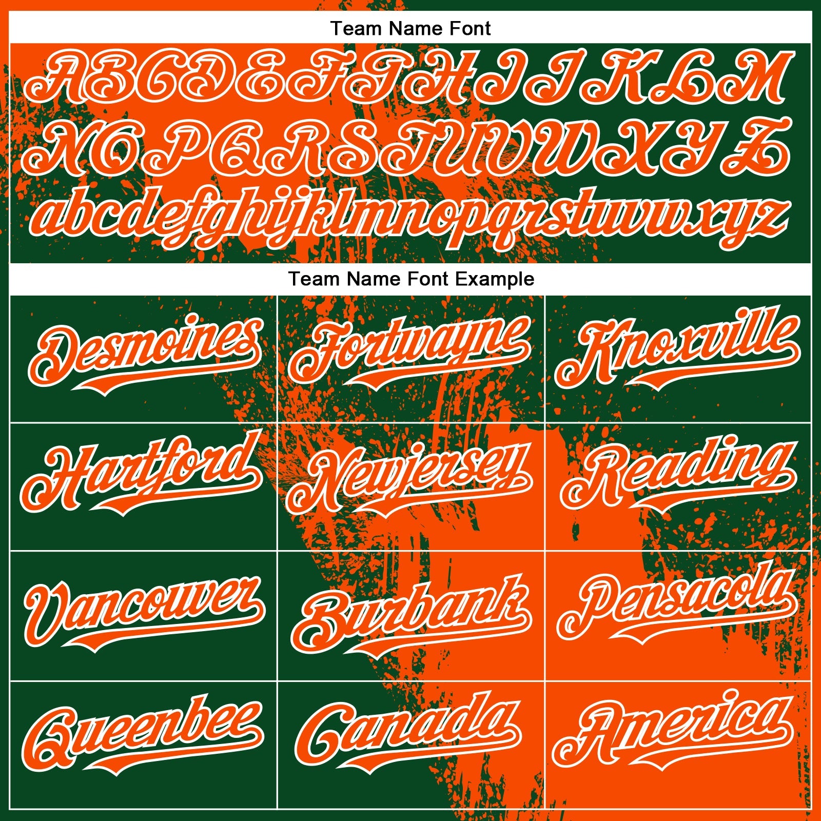 Custom Orange Green-White 3D Pattern Abstract Brush Stroke Two-Button Unisex Softball Jersey