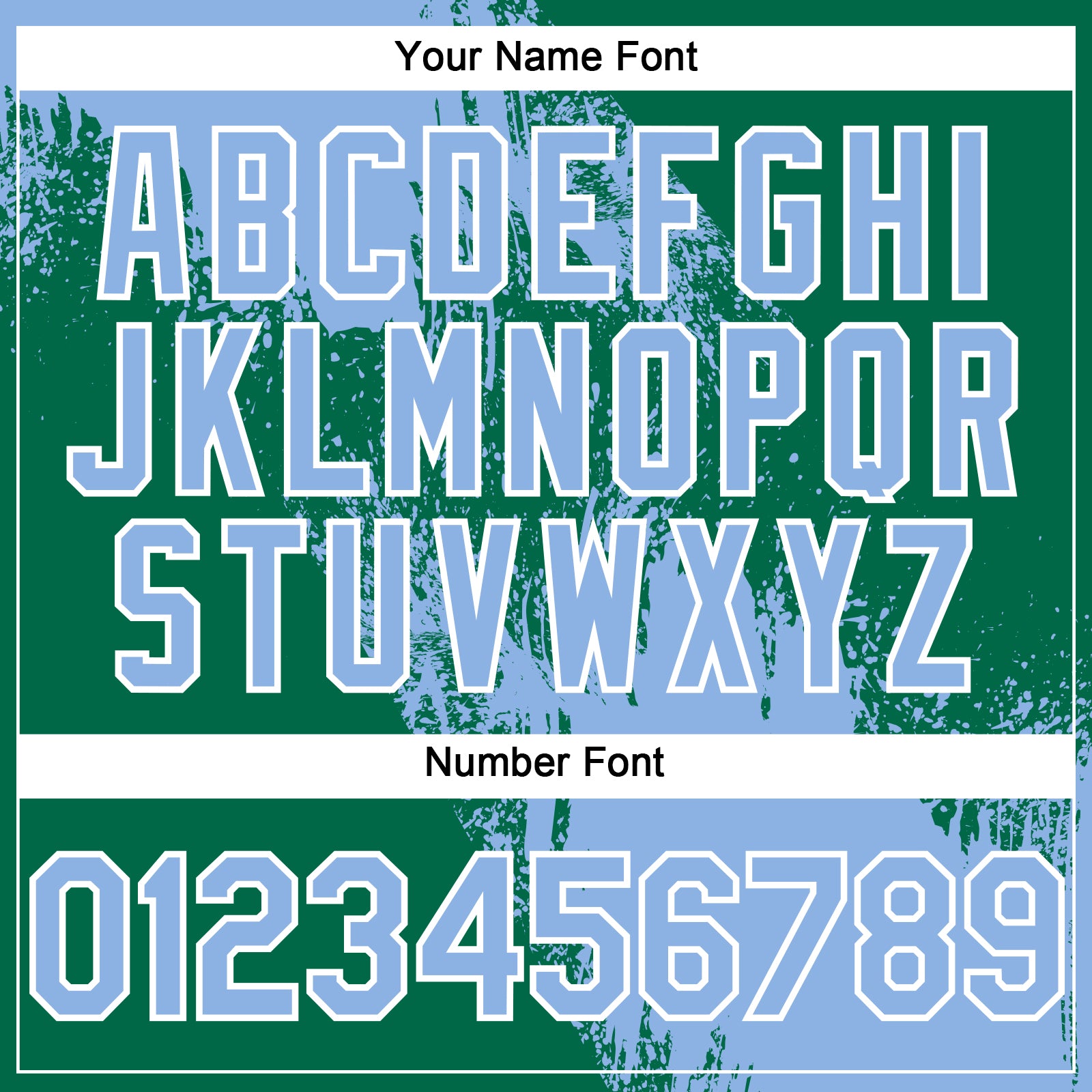 Custom Light Blue Kelly Green-White 3D Pattern Abstract Brush Stroke Two-Button Unisex Softball Jersey