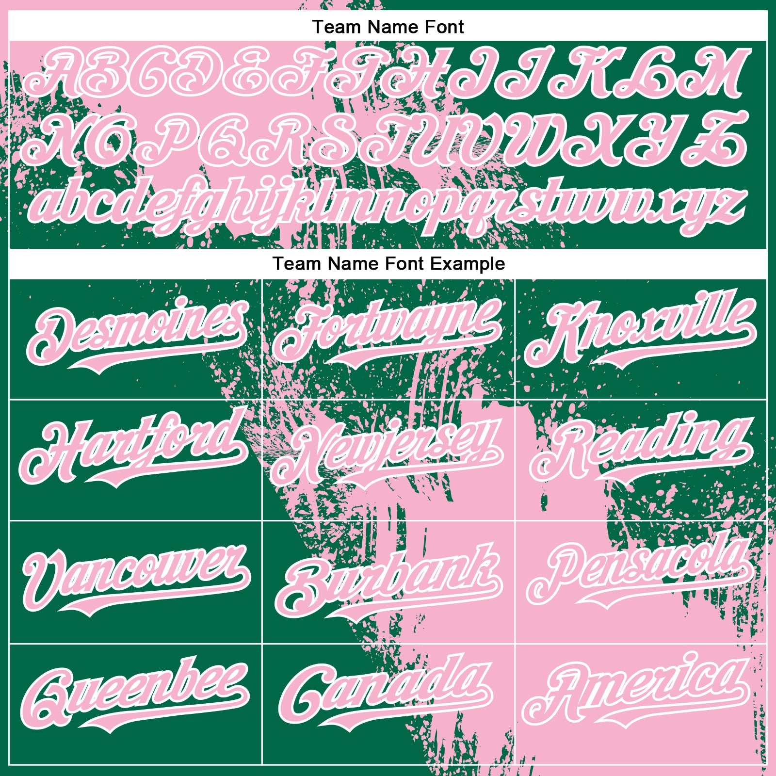 Custom Light Pink Kelly Green-White 3D Pattern Abstract Brush Stroke Two-Button Unisex Softball Jersey