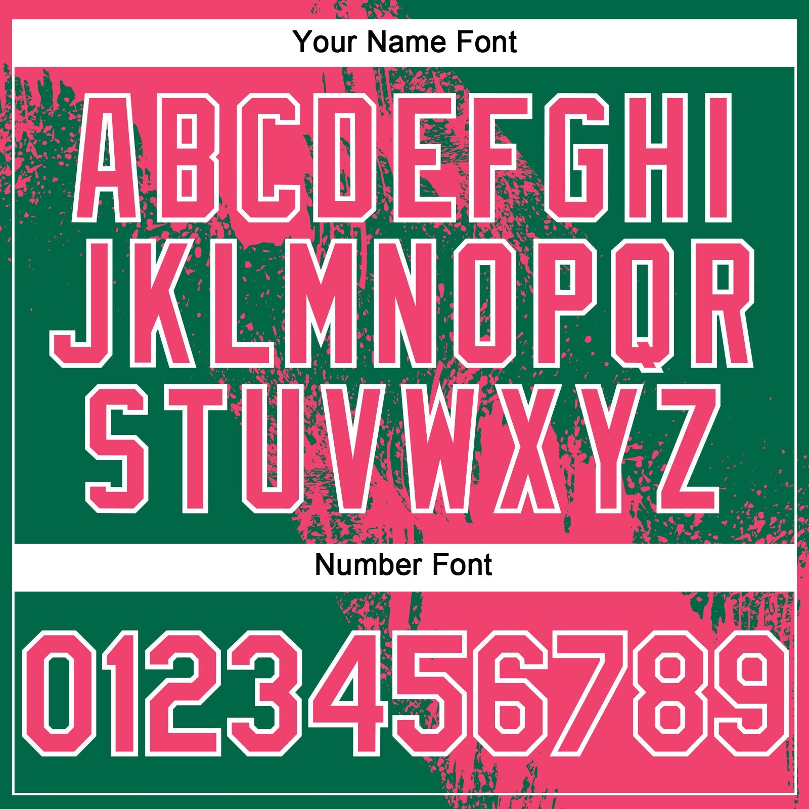 Custom Neon Pink Kelly Green-White 3D Pattern Abstract Brush Stroke Two-Button Unisex Softball Jersey