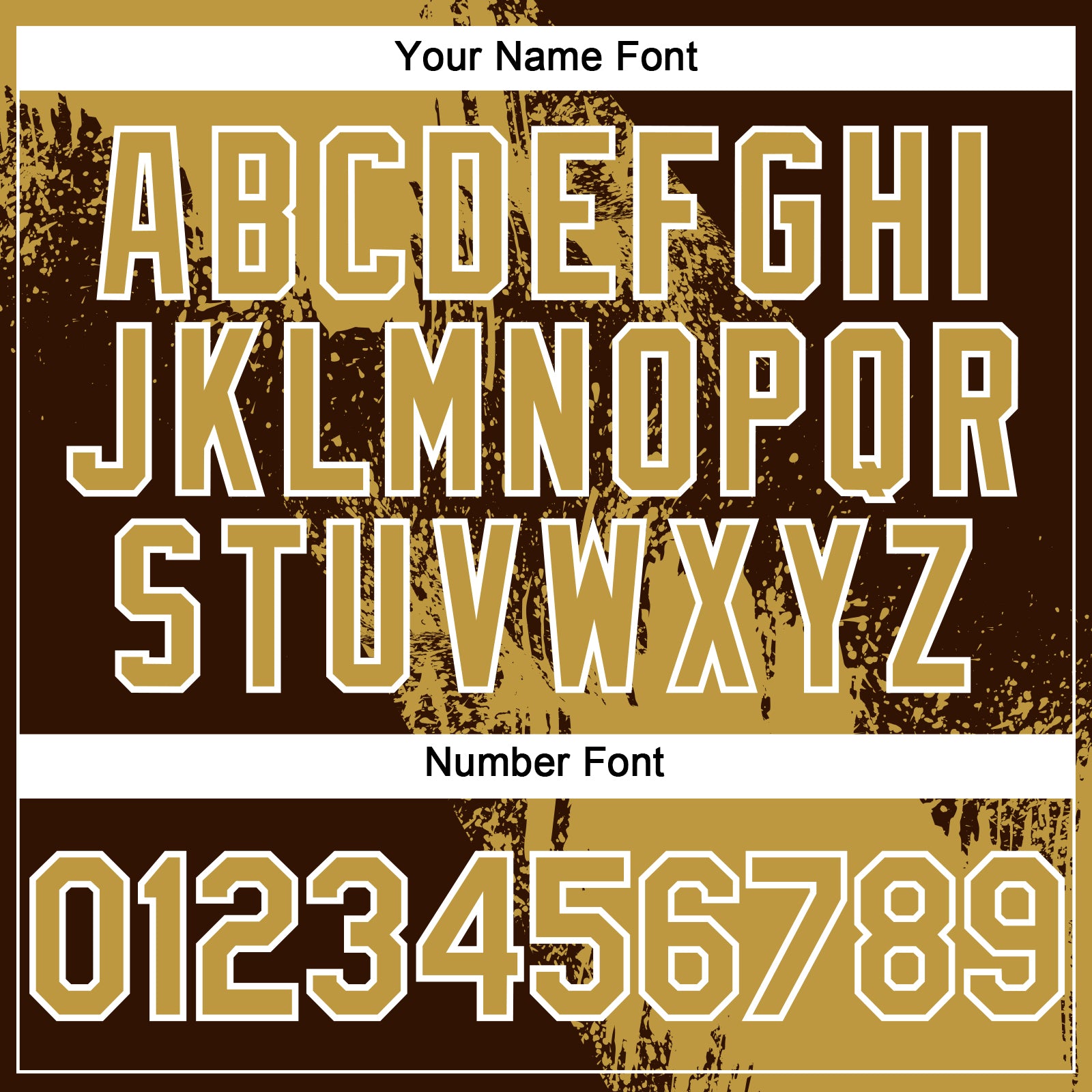 Custom Old Gold Brown-White 3D Pattern Abstract Brush Stroke Two-Button Unisex Softball Jersey